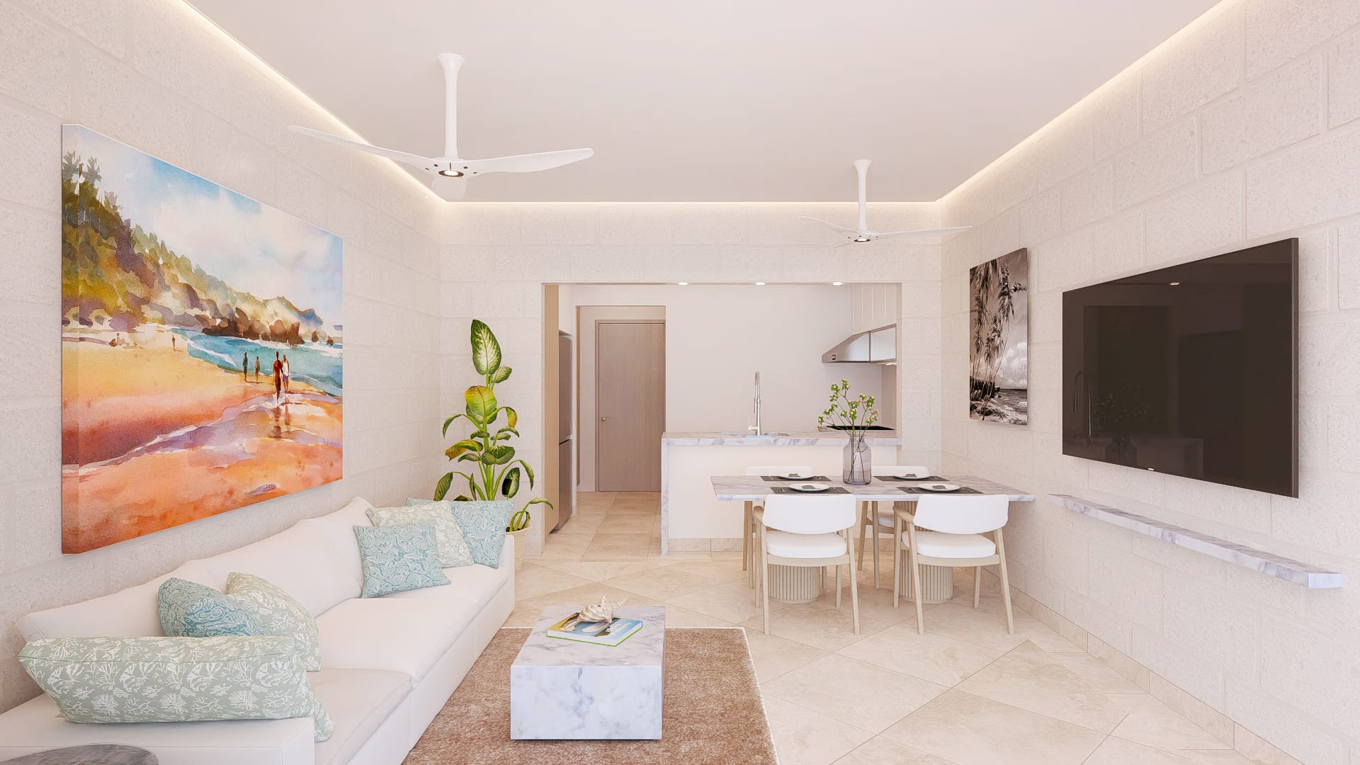 1 Bed Living In view