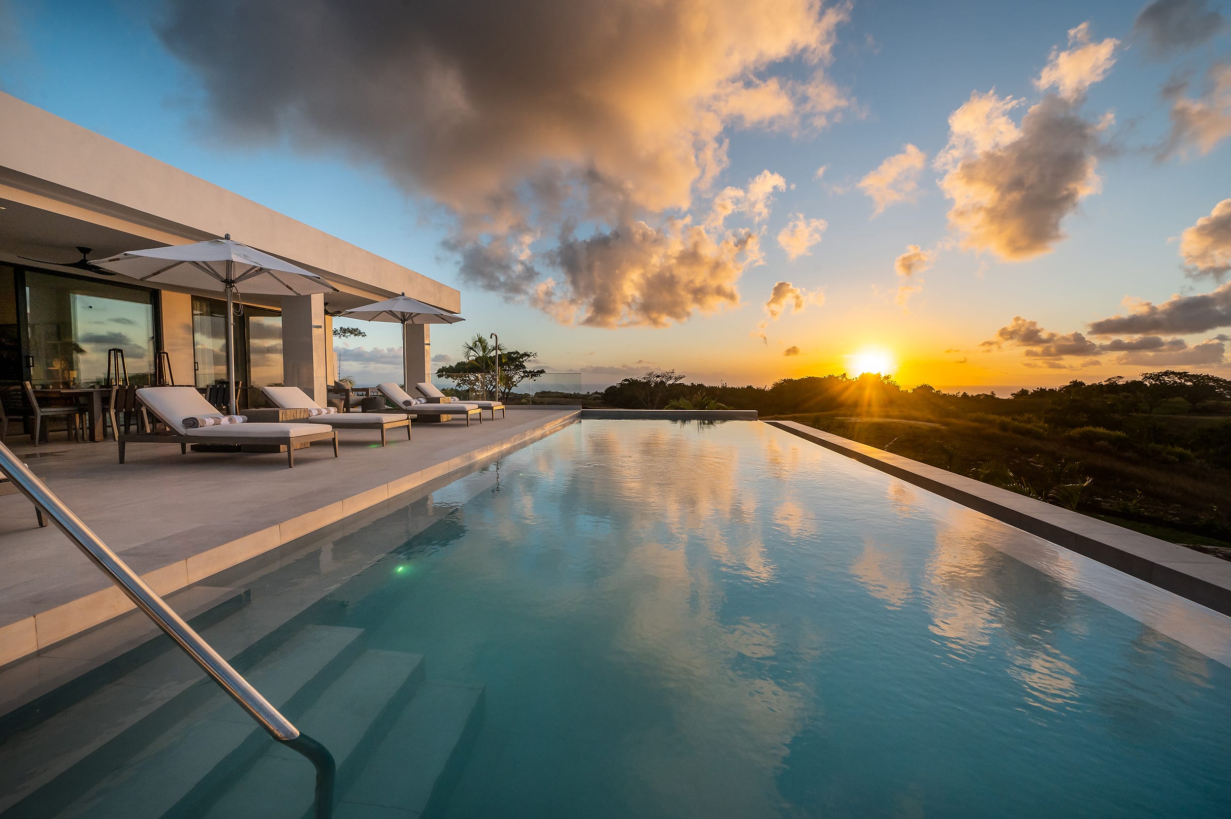 Sunset by the Pool