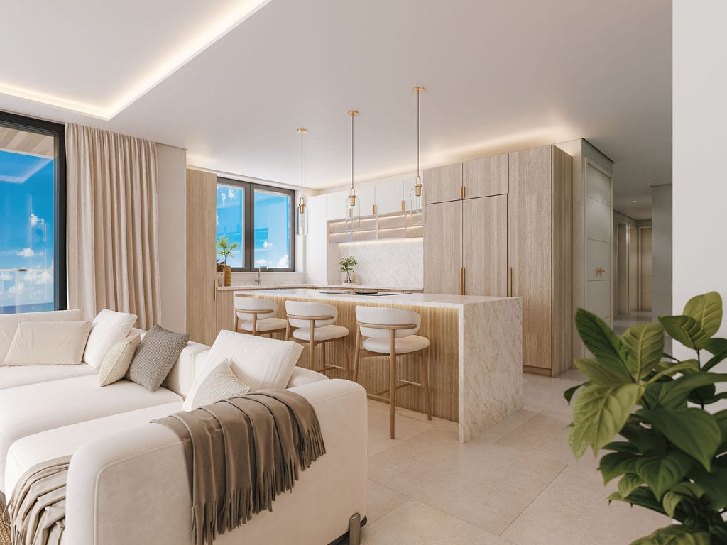 Bijou Unit 1 Living Kitchen CGI 002