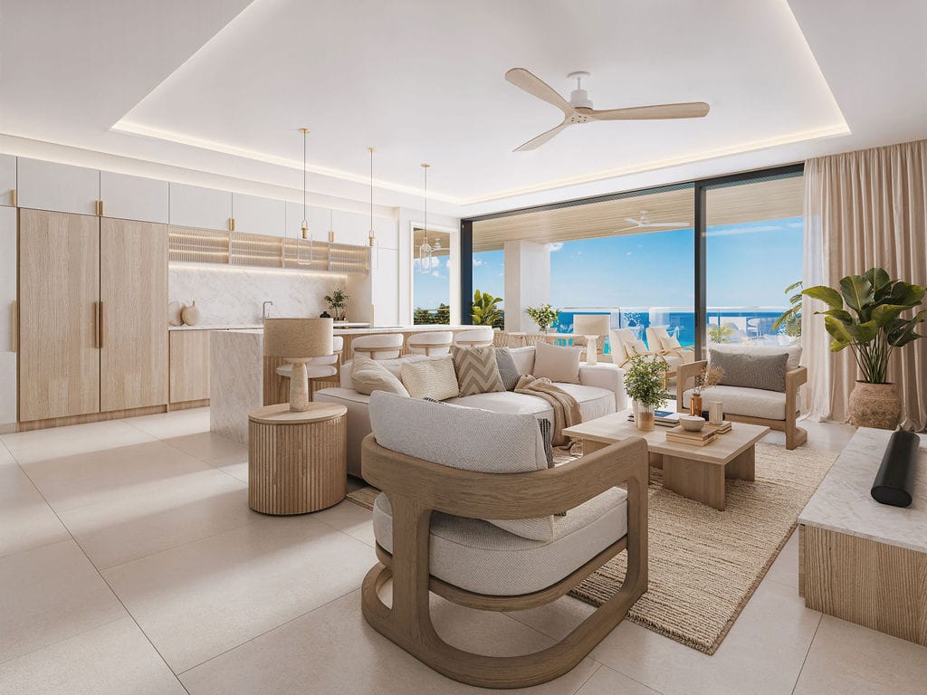 Bijou Unit 2 Living Kitchen CGI 001