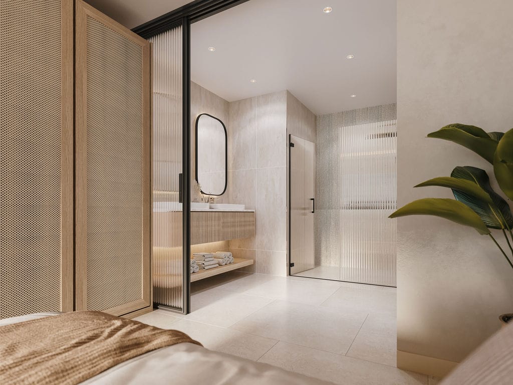 Bijou Unit 2 Primary Bedroom En Suite CGI