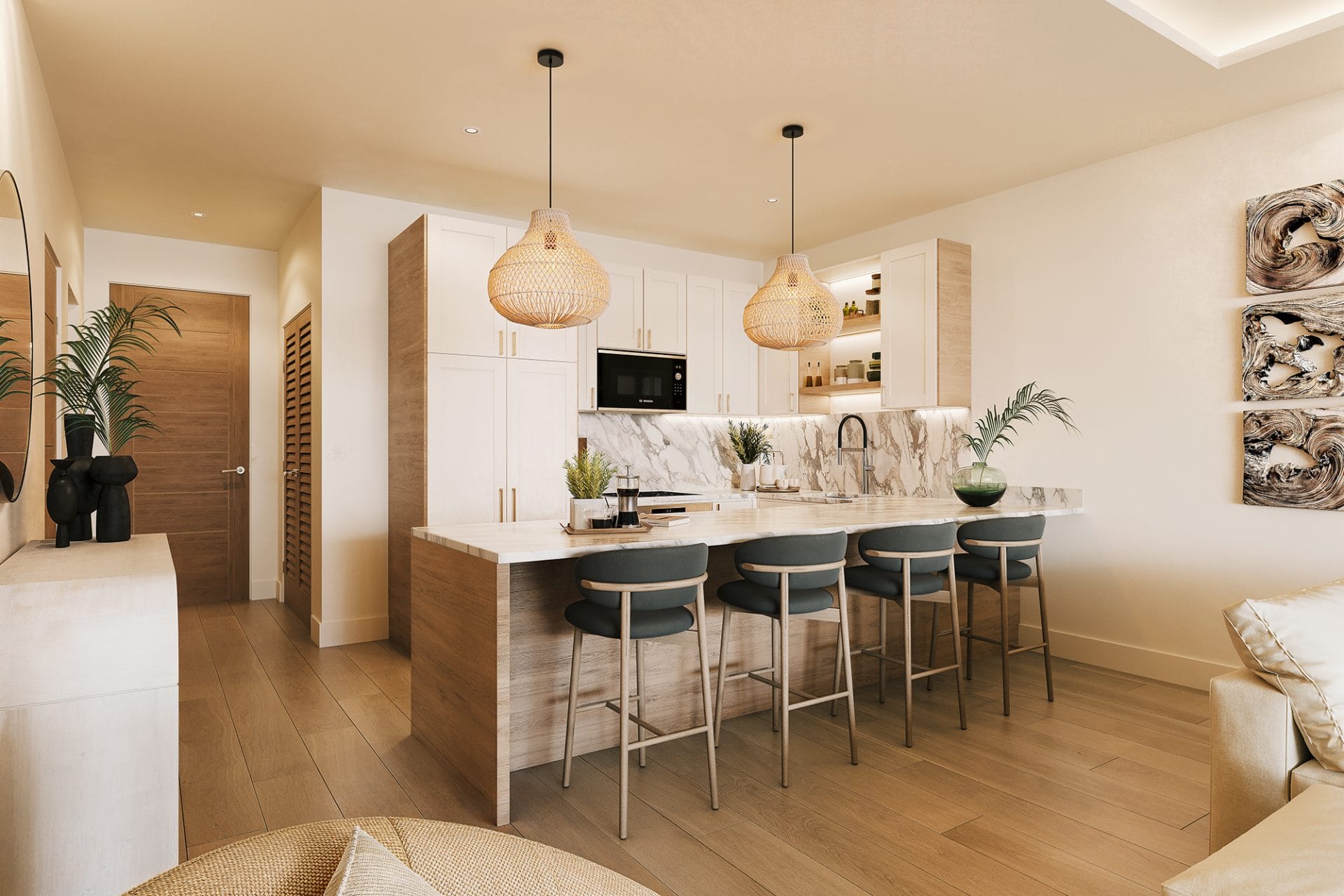 013 Ocean Blue 3 Bed Kitchen
